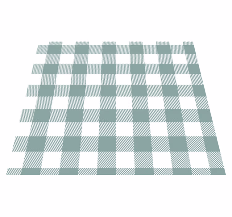 Mutfak pvc halı yeşil tartan - TenStickers