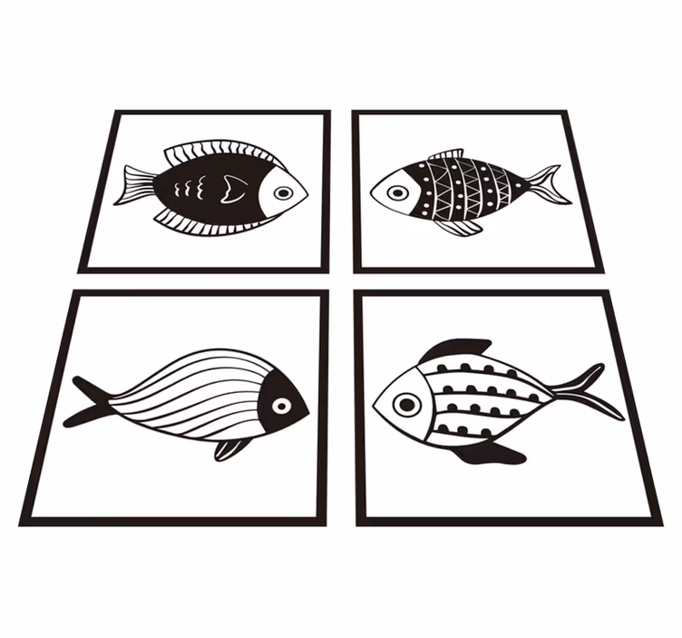 Banyo pvc halı güzel balık desenli döşeme - TenStickers