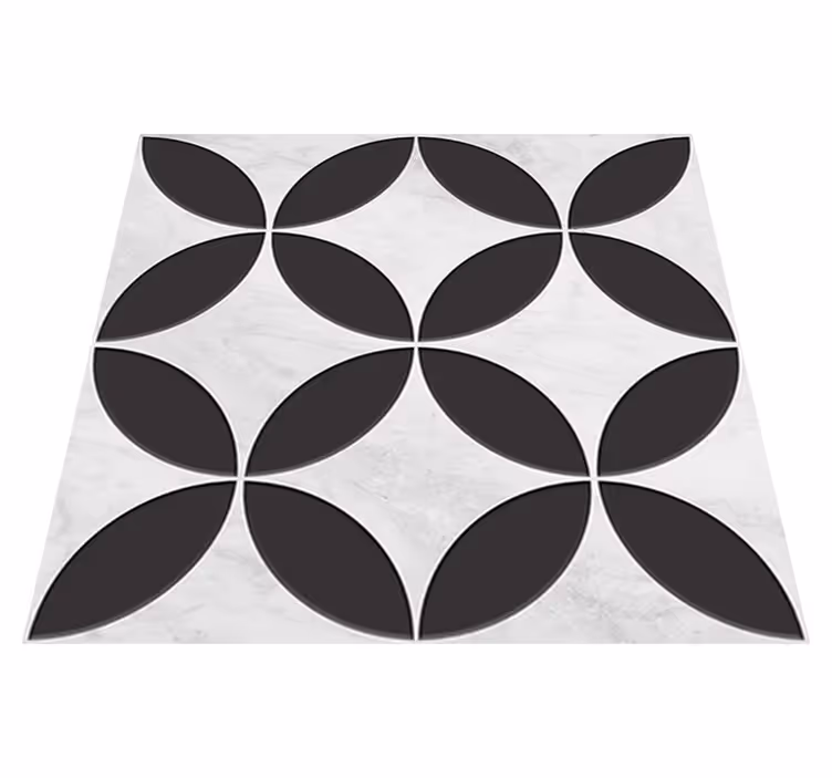 Banyo pvc halı hidrolik çiçekli döşeme - TenStickers