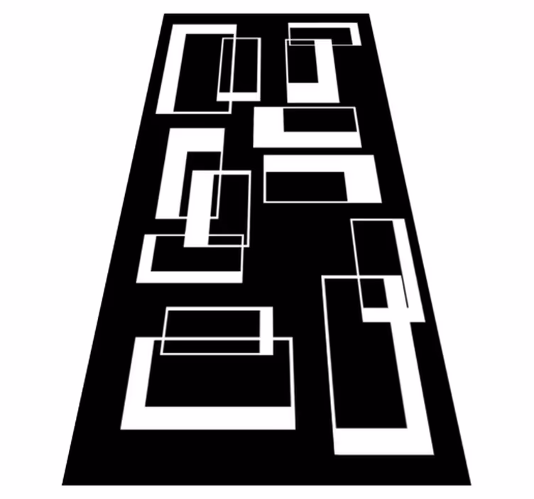 Banyo pvc halı minimalist dikdörtgenler - TenStickers