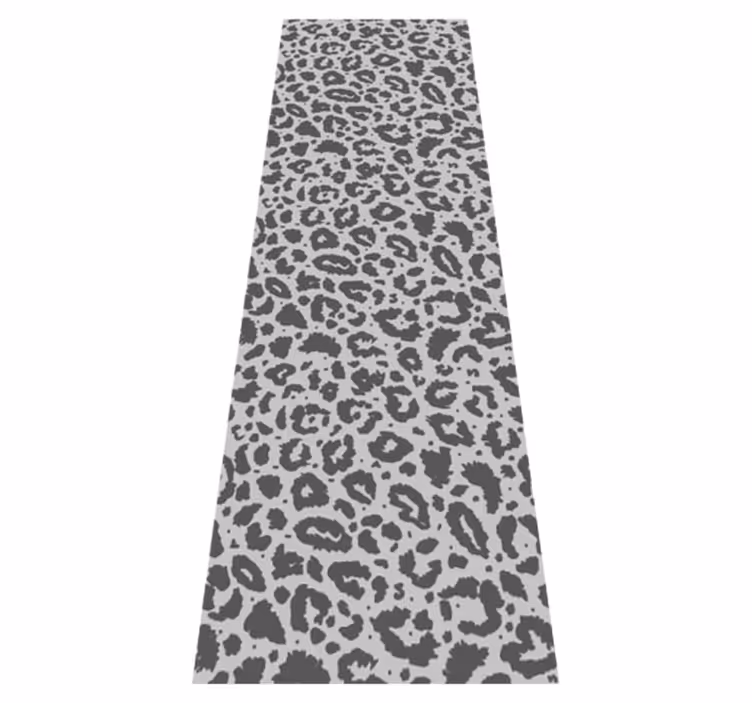 Hayvan baskı pvc halı gri leopar desenli klasik stil - TenStickers