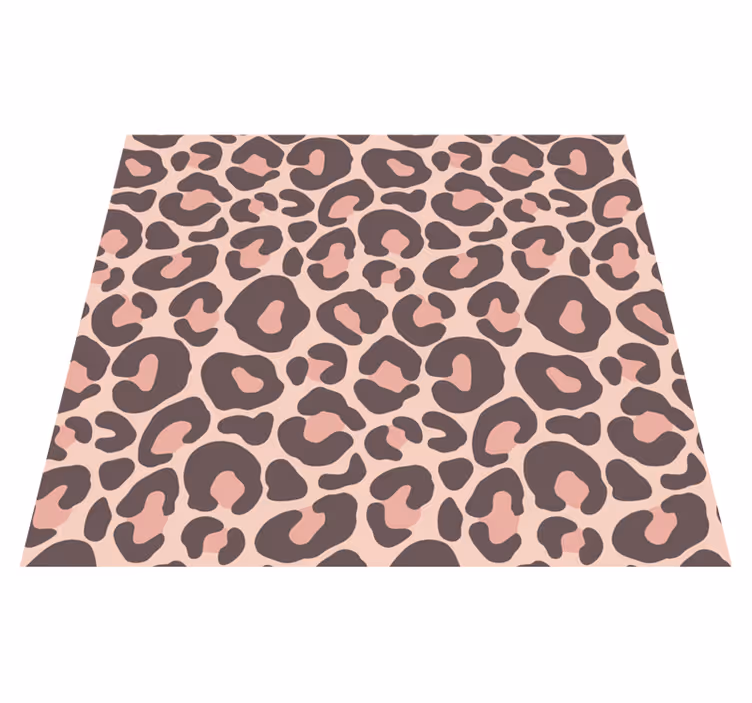 Hayvan baskı pvc halı pembe leopar desenli - TenStickers