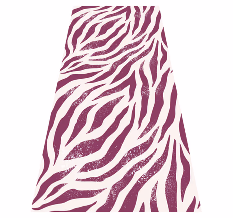 Hayvan baskı pvc halı mor ve beyaz zebra deseni - TenStickers