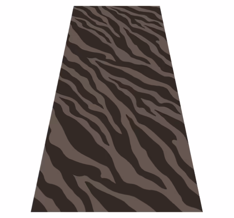 Hayvan baskı pvc halı siyah zebra deseni - TenStickers