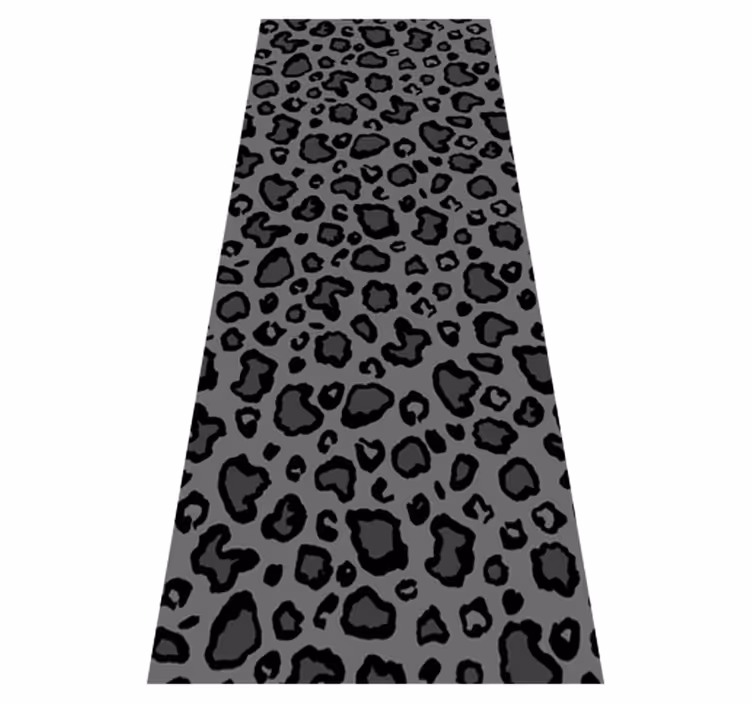 Hayvan baskı pvc halı koyu gri ve siyah leopar deseni - TenStickers