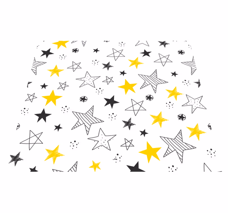 Yıldızlar pvc halı - rock'n'roll deseni - TenStickers