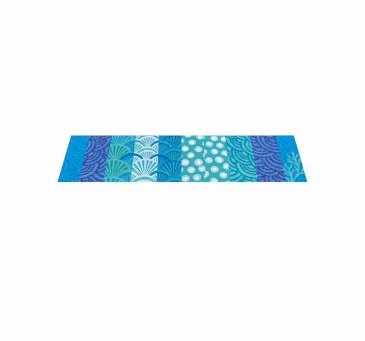 Oturma odası pvc halı turkuaz okyanus deseni - TenStickers