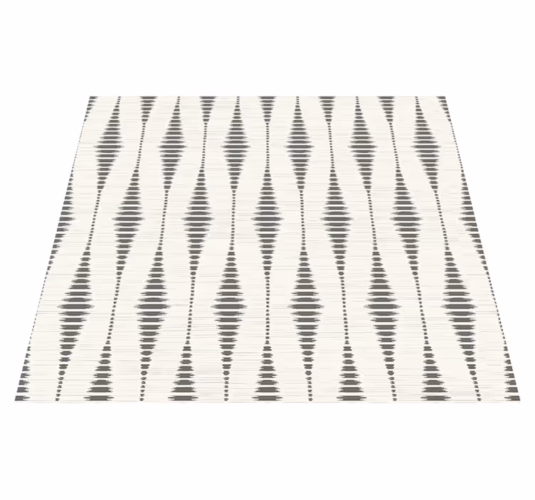 Geometrik pvc halı rabaul ikat gri ve bej - TenStickers