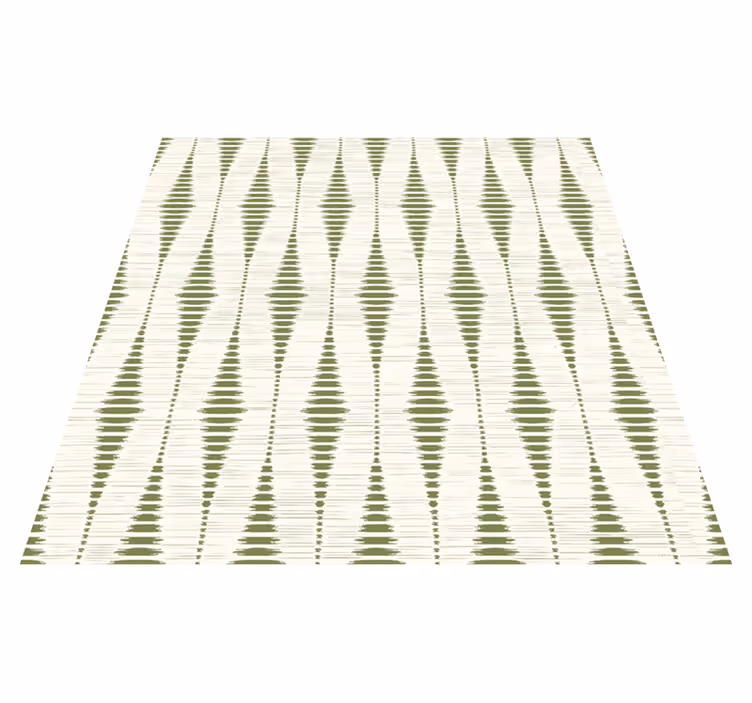 Geometrik pvc halı yosun yeşili rabaul ikat - TenStickers