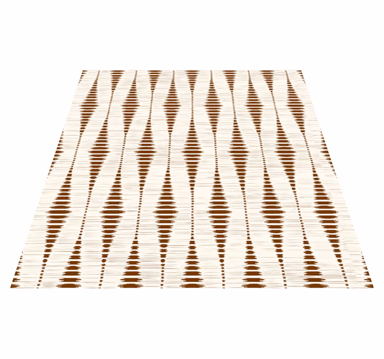 Geometrik pvc halı çikolata kahverengi rabaul İkat - TenStickers