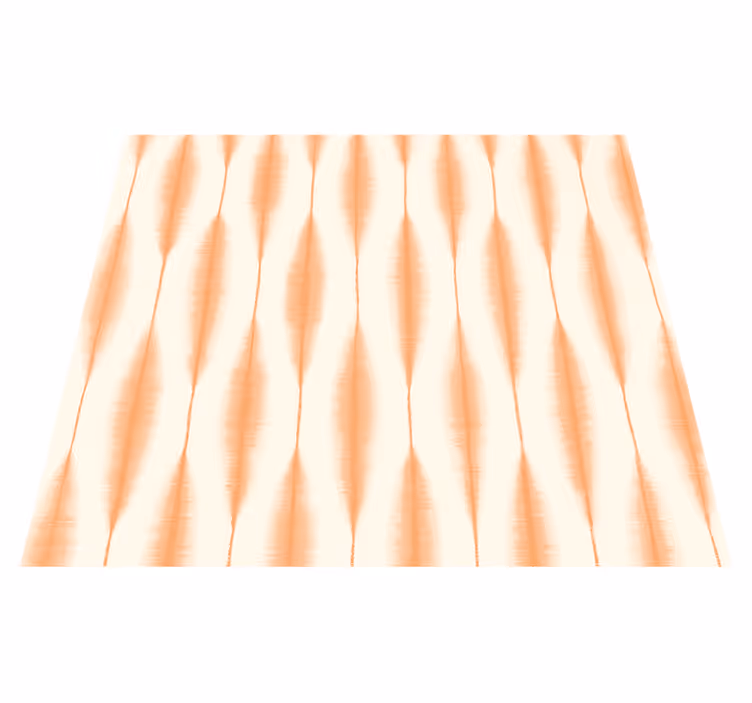 Geometrik pvc halı "ikat kasuri" turuncu - TenStickers