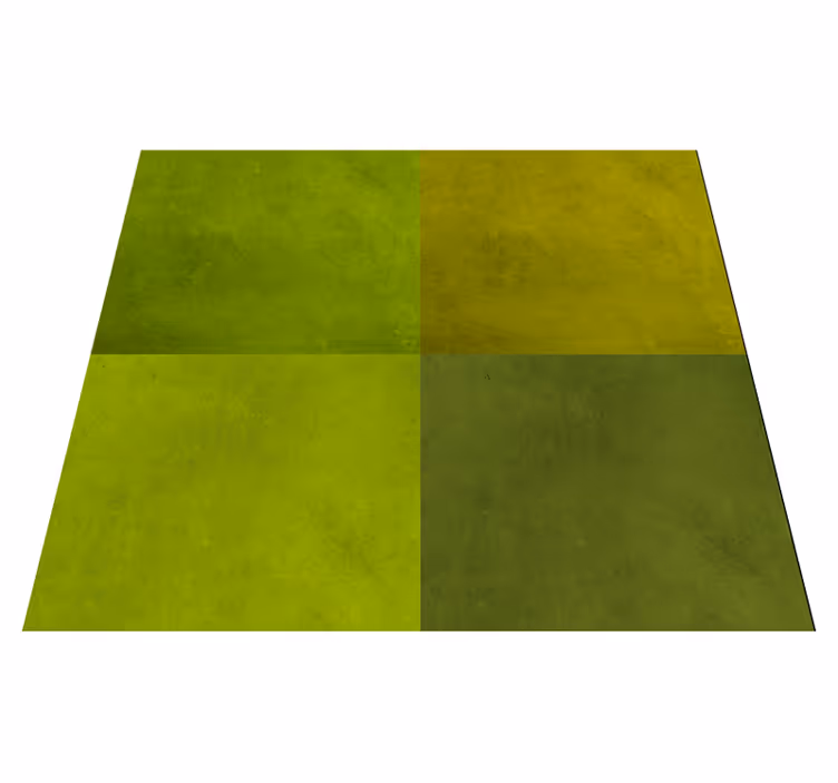 Geometrik pvc halı modern yeşil kareler - TenStickers