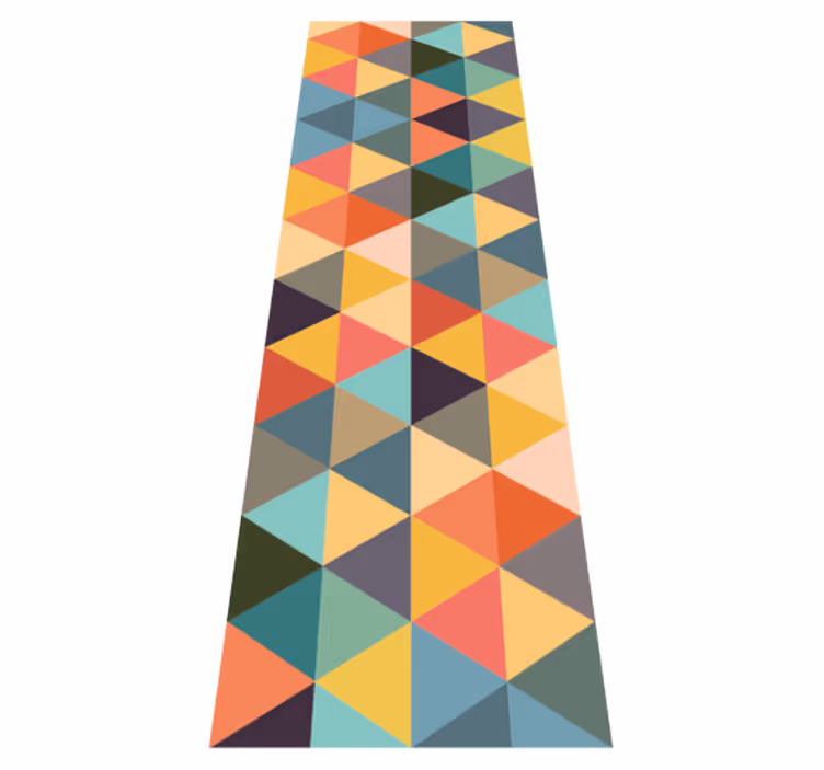 Geometrik pvc halı çok renkli geometrik desenler - TenStickers