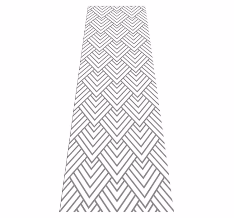 Geometrik pvc halı beyaz üçgen desenli - TenStickers