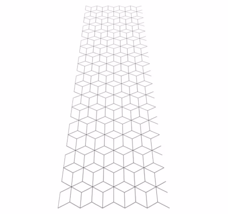 Geometrik pvc halı - geometrik küp deseni - TenStickers