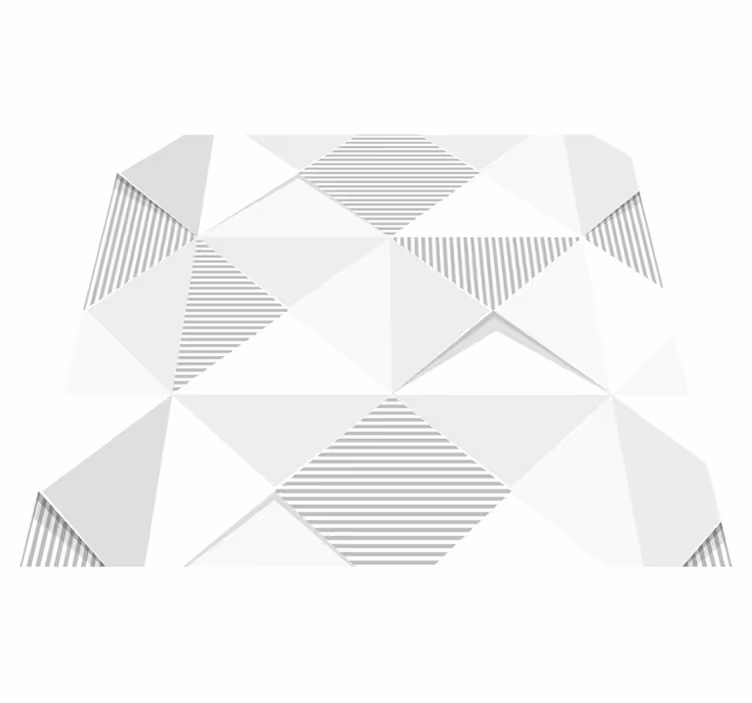 Geometrik pvc halı 3d beyaz kareler - TenStickers