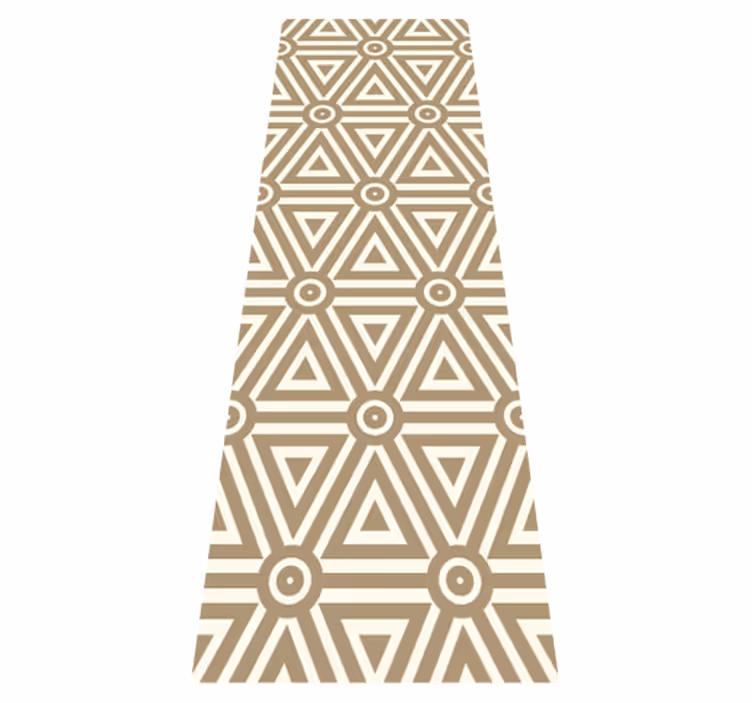 Geometrik pvc halı - retro vintage tasarım - TenStickers