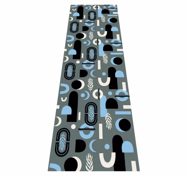 Geometrik pvc halı soyut şekil arka planı ile - TenStickers