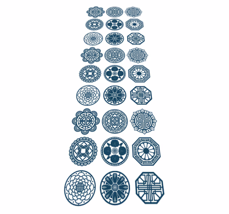 Geometrik pvc halı kore Şekilleri - TenStickers