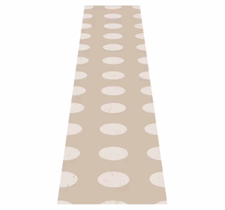 Geometrik pvc halı beyaz dairesel desen - TenStickers