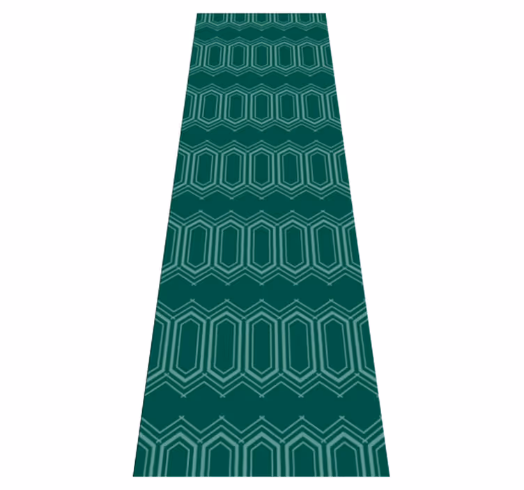 Geometrik pvc halı yeşil daire deseni - TenStickers