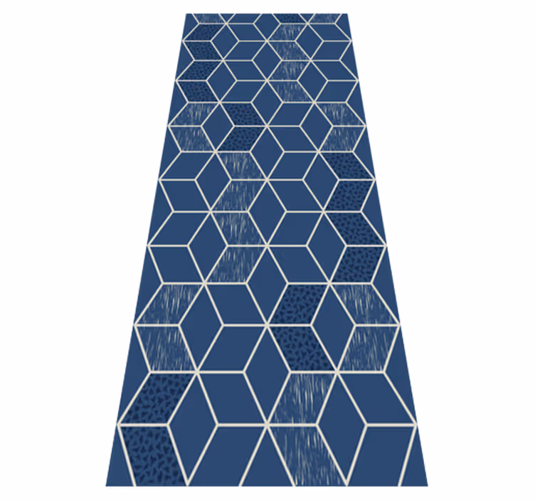 Geometrik pvc halı 'distressed vittoria' desenli - TenStickers