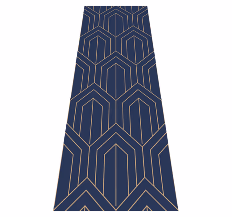Geometrik pvc halı kayla metalik - TenStickers