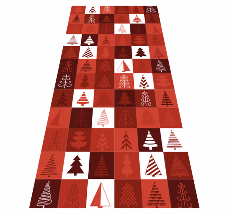 Noel pvc halı christmas patchwork halı - TenStickers