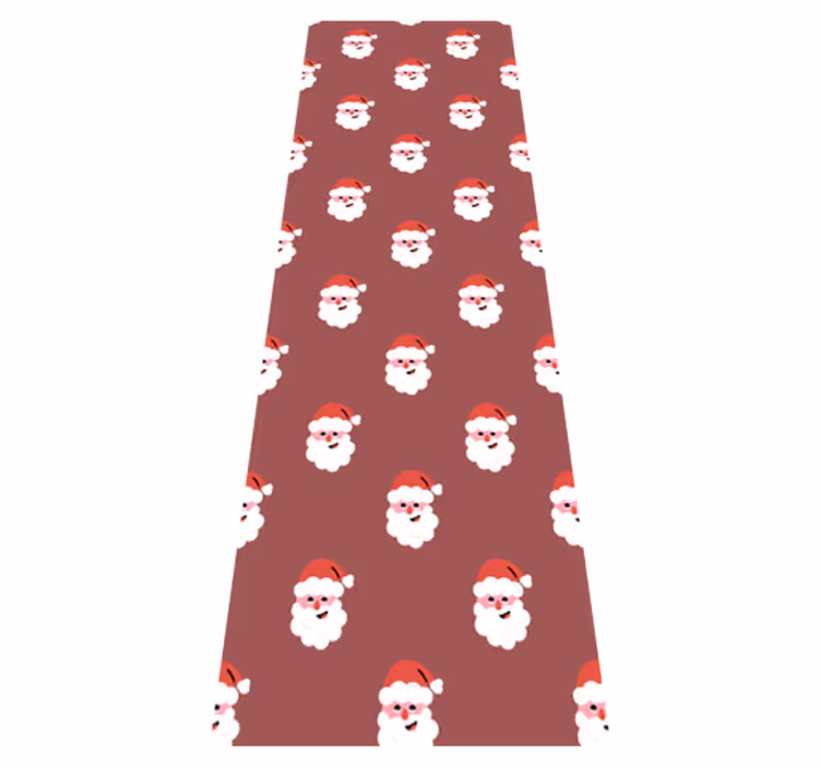 Noel pvc halı santa claus kırmızı desenli - TenStickers