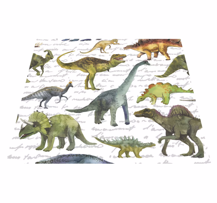 Yatak odası pvc halı gerçekçi dinozorlar - TenStickers