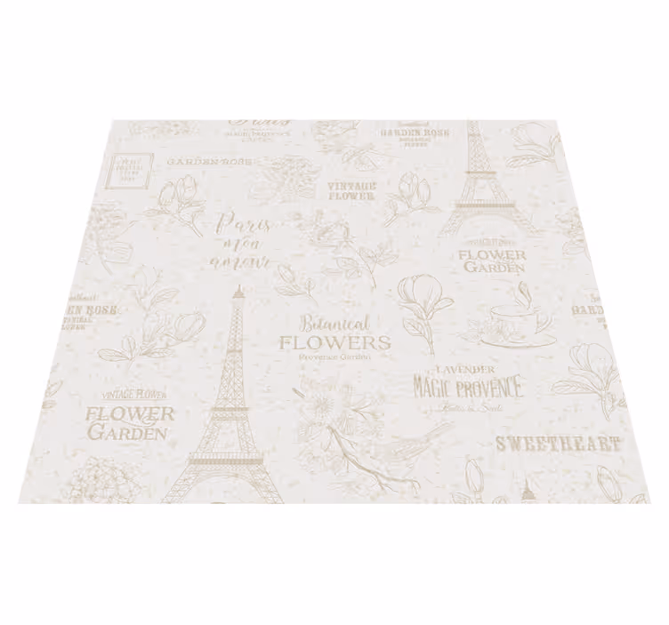 Yatak odası pvc halı paris stili - TenStickers
