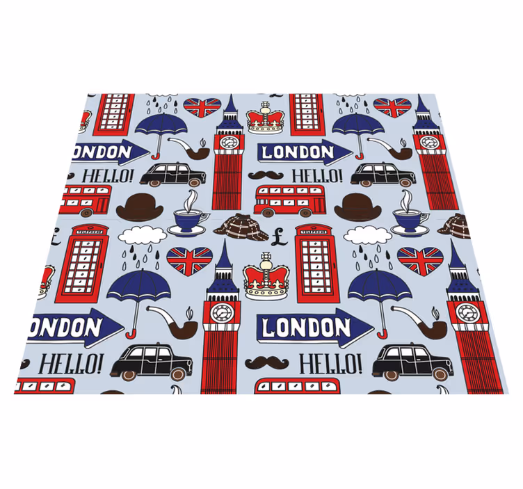 Yatak odası pvc halı - İngilizlerin en İyisi londra - TenStickers