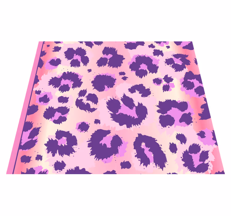 Yatak odası pvc halı pembe leopar postu - TenStickers