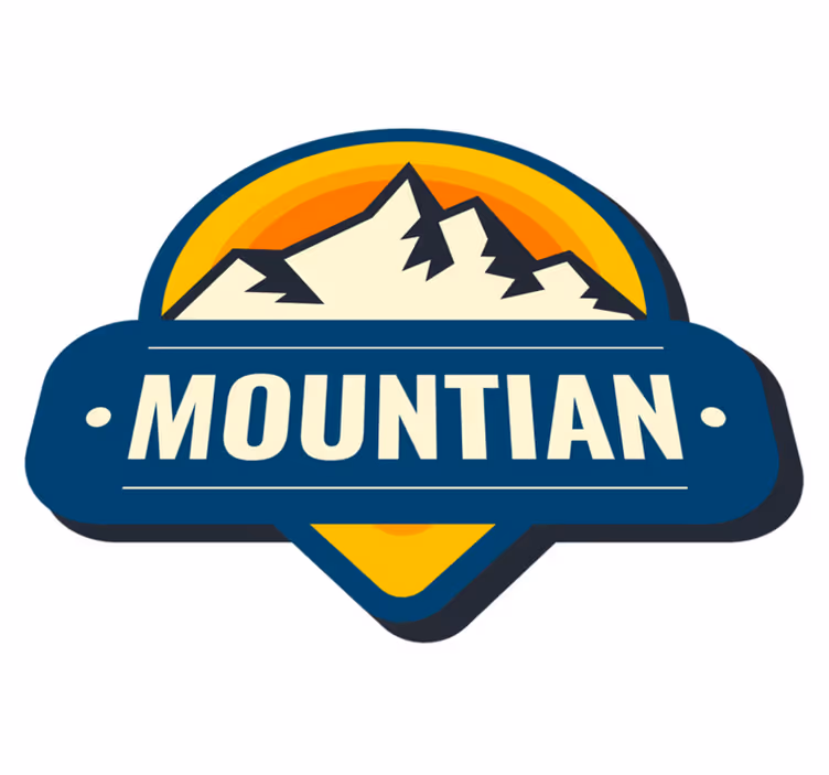 Doğa pvc halı - motorhome dağ kaşifleri logosu - TenStickers