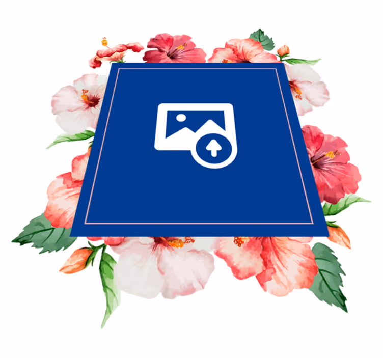 Doğa pvc halı hibiskus Çiçek deseni - TenStickers