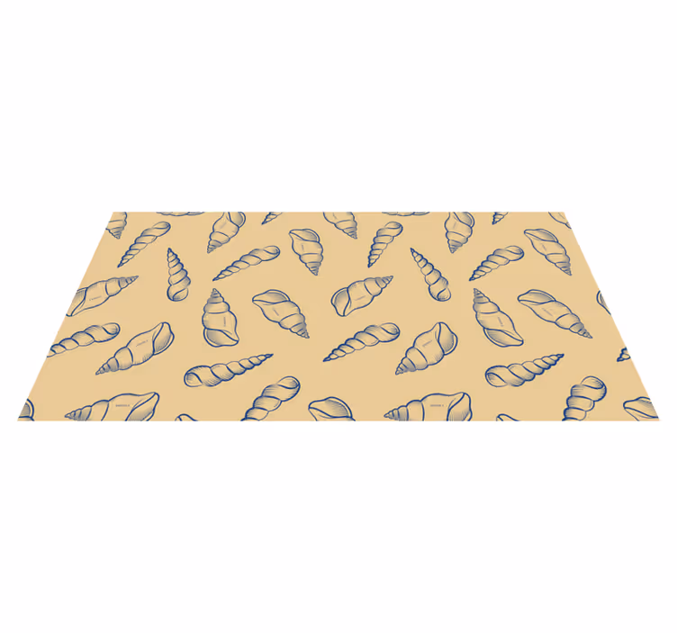 Doğa pvc halı kabuk motif kompozisyonu - TenStickers