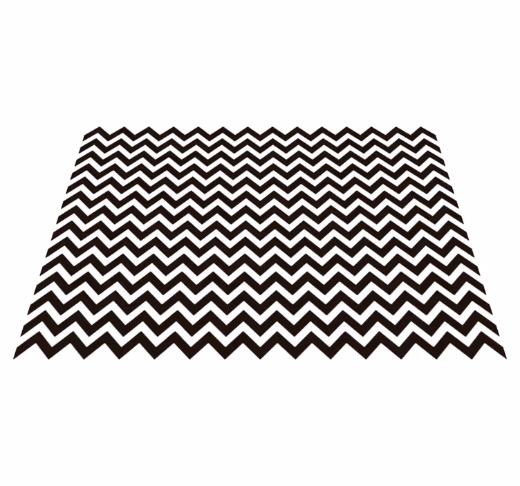 Geometrik pvc halı zigzag desenli halı - TenStickers