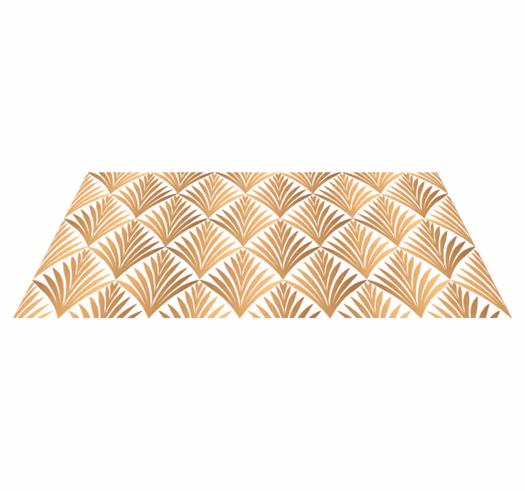 Geometrik pvc halı geometrik yaprak - TenStickers