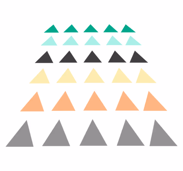 Geometrik pvc halı - 30 adet küçük üçgen seti bebek için - TenStickers