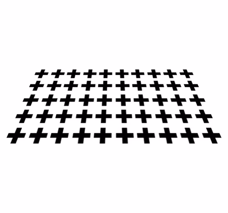 Geometrik pvc halı siyah beyaz artılar - TenStickers