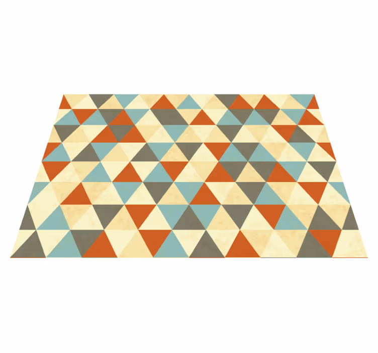 Geometrik pvc halı renkli üçgen deseni - TenStickers