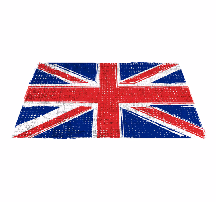 Geometrik pvc halı İngiltere grunge bayrağı - TenStickers