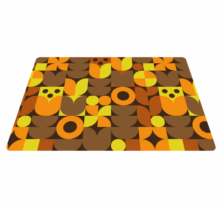 Geometrik pvc halı soyut 70'ler laptop - TenStickers