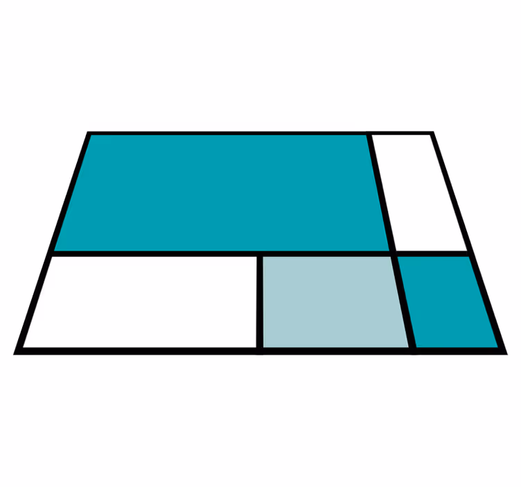 Geometrik pvc halı yeşil kare renk blokları - TenStickers