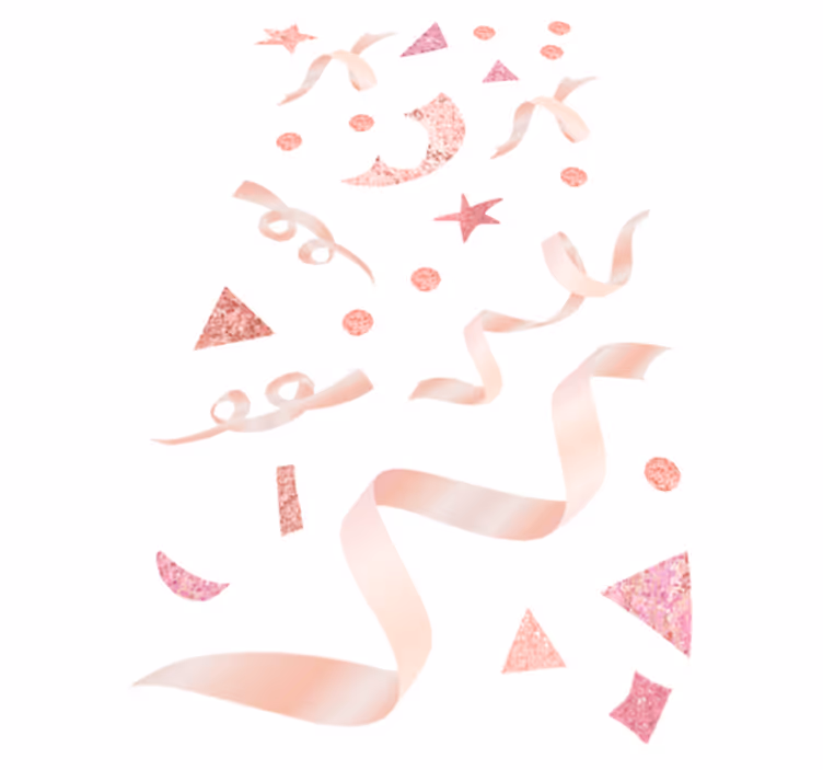 Geometrik pvc halı açık pembe konfeti - TenStickers