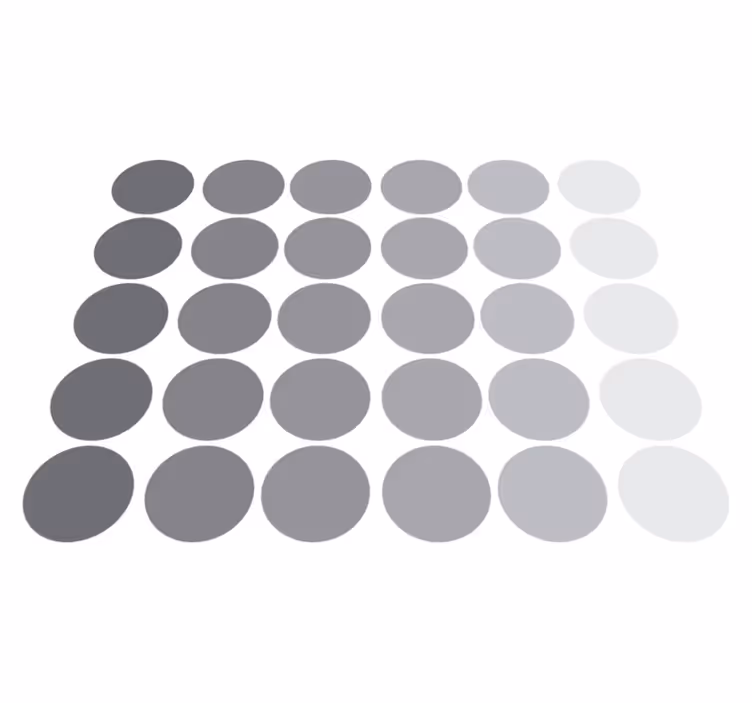 Geometrik pvc halı gri dairesel desenli - TenStickers