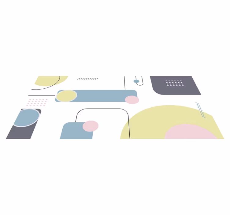 Geometrik pvc halı - pastel geometrik arka plan - TenStickers