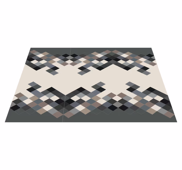 Geometrik pvc halı renk tonları renk blokları - TenStickers