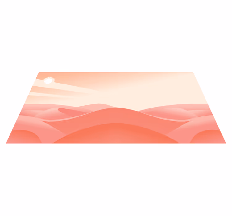 Geometrik pvc halı pembe Çöl - TenStickers