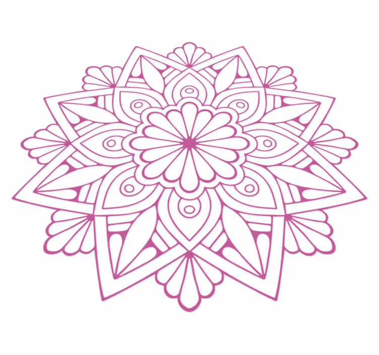 Geometrik pvc halı - ayrıntılı botanik unsur - TenStickers